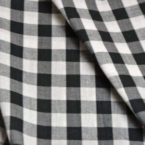 Тканина сорочкова клітинка #42 D2 чорна зображення