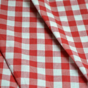 Тканина сорочкова клітинка #42 D2 червоний зображення