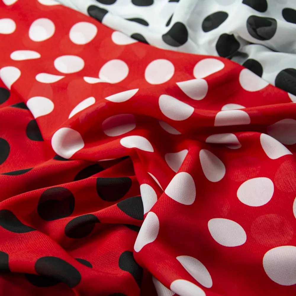 Тканина шифон принт горох D3 Тканина шифон принт горох D3 зображення